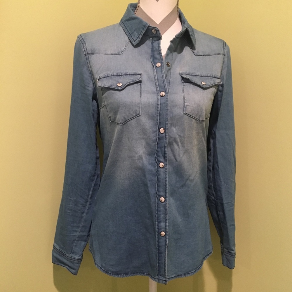 Chocolate brand western cowgirl button up